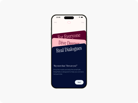 deeptalks conversation app project cover